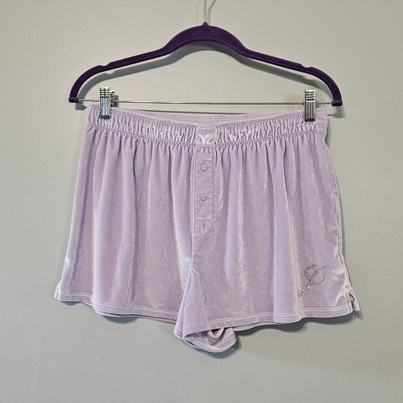 PINK Victoria's Secret Other - Victoria's Secret Pink Light Purple Velvet Sleep Shorts